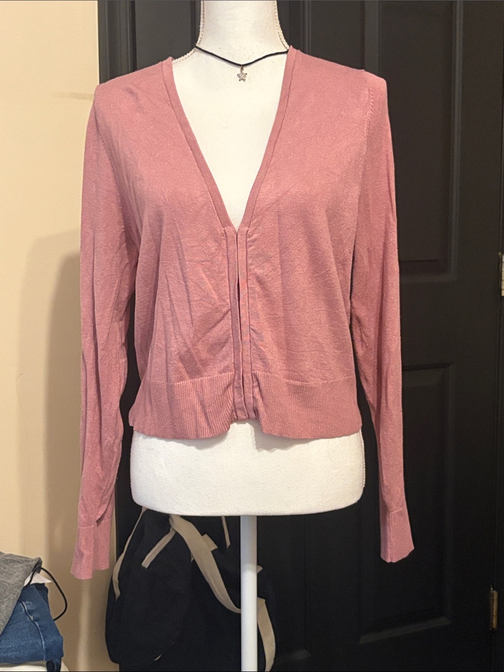torrid Dusty Rose V-Neck Lightweight Cardigan
